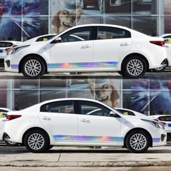 Long Racing Stripes Colorful Graphics Vinyl Decal Sticker For Car Both Side Body
