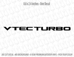 VTEC TURBO Rear Window Sticker Decal for 2016-2020 Civic Type R FK8 JDM EDM CDM