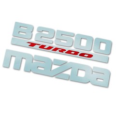 Fits Mazda B2500 Fighter 1998 00 04 06 Sticker B2500 TURBO MAZDA Dark Silver Red