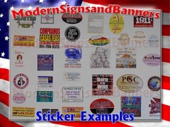 400 4×4 Custom Printed Full Color Outdoor Vinyl Bumper Sticker Logo Decal Label