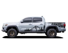 Graphic Mountain Forest Car Side Sticker For Toyota Tacoma Trunk Vinyl Decals