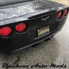 C6 Corvette Emblem Overlay Blackout Carbon Fiber Flag Decal