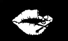 SKULL LIPS Vinyl Decal Sticker Car Window Wall Bumper Pirate Crossbones JDM Kiss