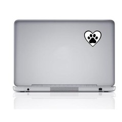 pet paw print heart black and white dog cat vinyl sticker bumper stickers 92 mm