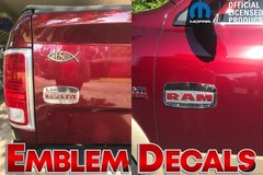 RAM 1500 2500 3500 LongHorn Emblem Decals 2013 2014 2015 2016 2017 2018