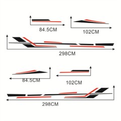 Car Stickers Stripe Graphics Vinyl Decals For Camper RV Trailer Two Side Decor