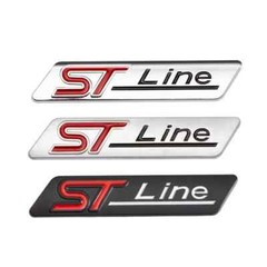 3D Metal ST Line Rear Trunk Badge Emblem Sider Fender Sticker for Ford Stline