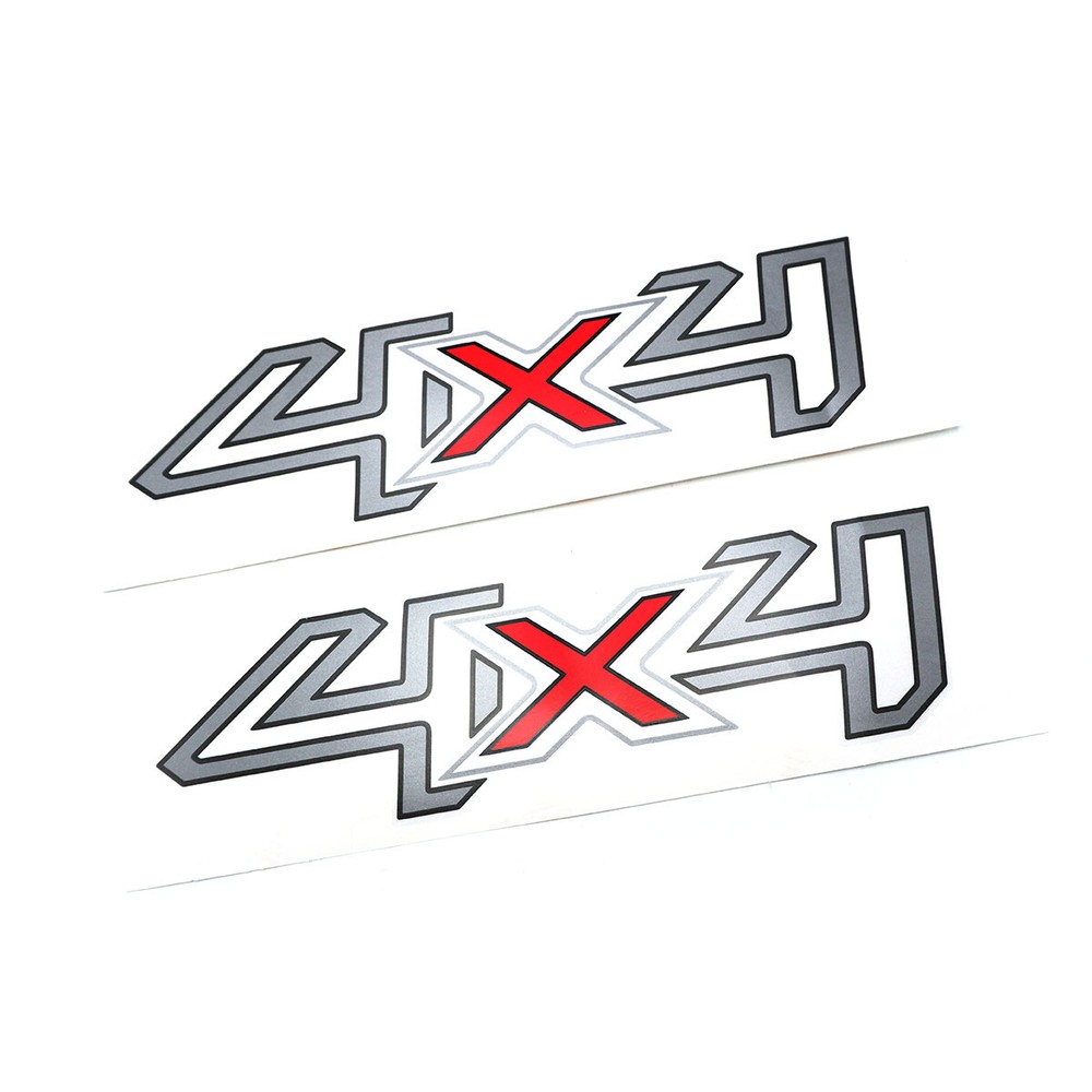 Bedside Sticker Decal 4×4 Silver Trim Silver For Ford Ranger Mc 2015 2018