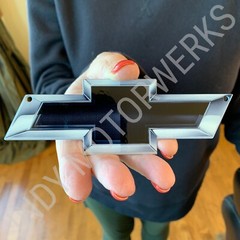 CHEVY BOW TIE GM BLACK BOWTIE METAL MAGNET EMBLEM ART 6″ X 2″