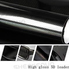 US Ship12″x60″ 5D Ultra Shiny Gloss Glossy Carbon Fiber Vinyl Wrap Sticker Decal