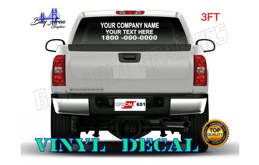Custom Vinyl Window Decal Your -Text-Logo-Info Outdoor Vinyl 36″w oracal651