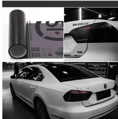 Gloss Dark Black Film Smoke Tint Lens Vinyl Wrap For Headlight Taillight