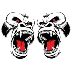 2x Car Truck Side Door Bonnet Vinyl Decal Horror Gorilla Graphics Decor Stickers