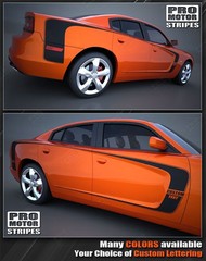 Dodge Charger 2011-2014 Front-to-Rear Side Accent Stripes Decals (Choose Color)