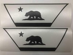 Premium Cast Matte Black Vinyl Flag Decals for Wrangler JL and Gladiator Fender