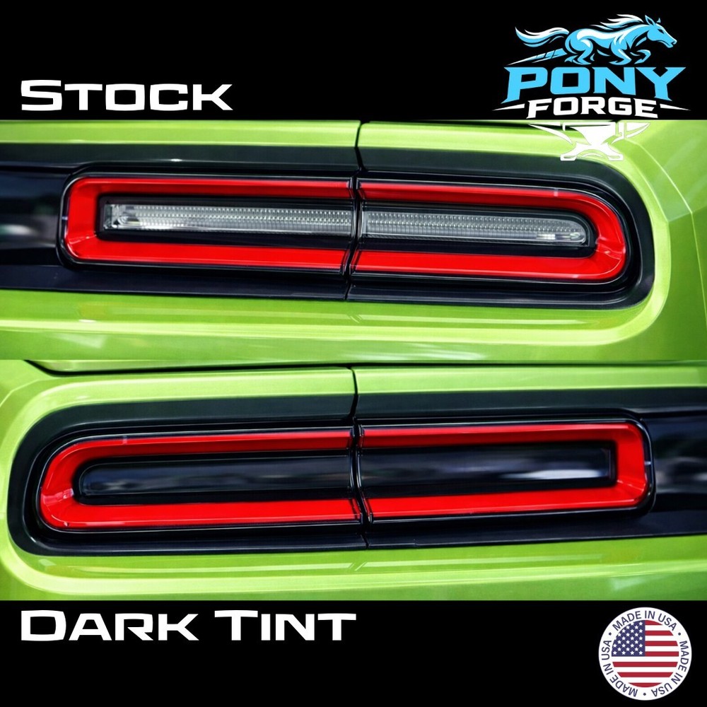 For Dodge Challenger 2015-23 Tail Light Center Smoked Vinyl Tint OVERLAYS