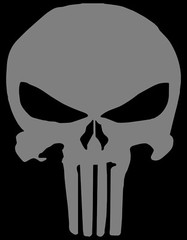 Punisher Emblem Logo Vinyl Decal Multiple Colors and Sizes