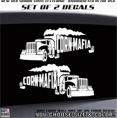 Truck Driver Vinyl Decal Sticker CORN MAFIA Grain Hauling Hauler Farm Harvest