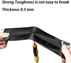4x Carbon Fiber Car Door Edge Entry Guards Protectors Plate Sill Scuff Stickers
