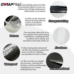 Car Adhesive Vinyl Honeycomb Auto Decal Wrap Film Waterproof Car Stickers Consol