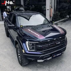 8PCS Purple Carbon Fiber Look Graphic Decals For 22-26 Ford F-150 Raptor Vinyl