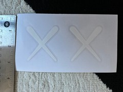 KAWS Figure Box Logo Laptop Car Window White Decal Vinyl Sticker 6×3 Inches