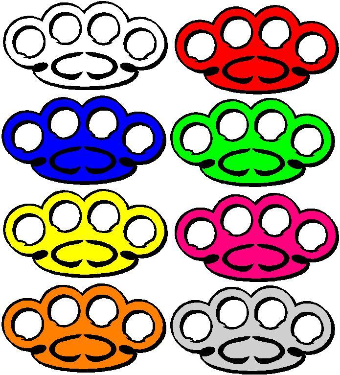 SRH Brass Knuckle Decal Pair – Sticker High Quality! Multiple Colors!!
