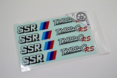 JAPAN MATERIAL SSR 15″ TYPE-C RS HIGH QUALITY REPLACEMENT DECAL STICKER #R041