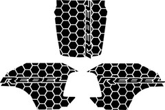 Compatible with DODGE Ram Rebel Honeycomb graphics Hood & Bedsides Package NEW