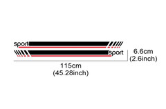 2 PCS Graphics Sport Car Side Stripe Sticker For Smart Fortwo Forfour W453 W451