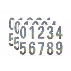 3Pcs 3in/4in Mailbox Number Reflective Digital Sticker HOT