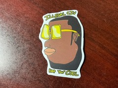 Motorcycle Sticker for Helmets or toolbox #6,424 Illegal CIV keep your cool