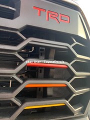 Toyota Tundra TRD indent and heritage front grill decals 2022 2023