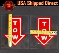 4.5″ x3.75″ Bumper Red WaterProof Tow Arrow Point Sticker Decal For Toyota Scion