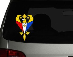 Filipino Vinyl Car Decal Sticker 8″(H) with Eagle #2 Philippine Flag design RL