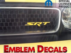 Dodge Durango “SRT” Gril / Hatch Emblem Decal 2018 2019 2020 2021 2022 2023 24