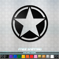 Distressed US Military Star Vinyl Decal Sticker – America Car Window Truck