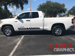 2007-2025 For Toyota Tundra Decals Side Rocker Two Stripes Vinyl Graphic Sticker