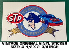 RICHARD PETTY-STP 20 TH ANNIVERSARY-VINTAGE ORIGINAL VINYL STICKER DECAL-NASCAR