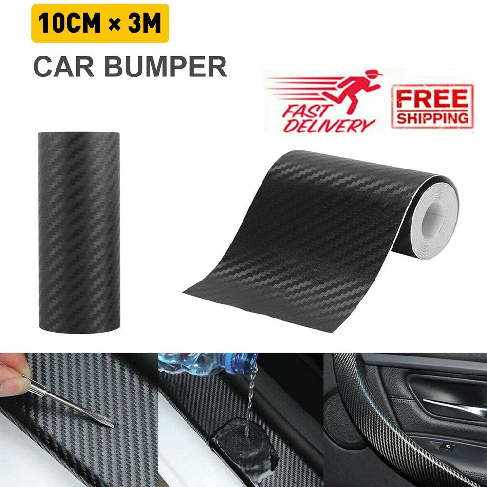 Car Door Protector Sill Scuff Stick Cover Antiscratch Carbon Fiber Sticker 10CM