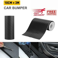 Car Door Protector Sill Scuff Stick Cover Antiscratch Carbon Fiber Sticker 10CM