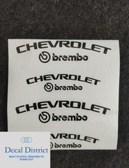 Chevrolet Brembo Brake Caliper Decal Vinyl Stickers Camaro Water resistant