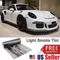 72″x12″ Light Smoke Glass/Plastic Headlight Tailight Fog Lamp Lens Vinyl Wrap