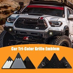 Universal Car Tri-Color Snow Mountain Grille Badge