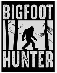 Bigfoot Hunter Sticker (5 Inch) Waterproof Adhesive Peel & Stick Car Bumper