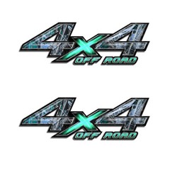 4X4 OFF ROAD Truck Bed Decals TEAL Camo Graphic Tall Grass 2 pack a010TEALOR
