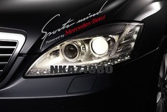 Sports mind Mercedes Benz Vinyl Decal Racing hood sticker emblem logo SILVER/RED