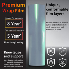 Premium Ultra Gloss TPU Liner Self Adhesive Vinyl Wrap Air Release Bubble Free