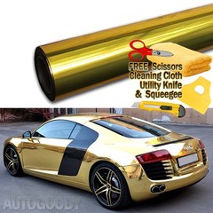 60″ x 60″ Gold Chrome Mirror Vinyl Film Wrap Sticker Decal Stretchable 5ft x 5ft