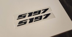 2pc S197 Mustang GT Car Vinyl Sticker Decal 1 X 8 Inches (Matte Black)